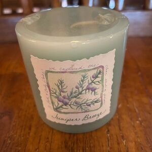 Bath & Body Works Juniper Breeze 3”X3” One Wick Pillar Candle Sealed Vintage